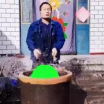 打地鼠 人形 14秒 绿幕直播特效视频