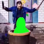 打水缸绿幕视频002 绿幕直播特效视频