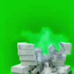 劈砖头 3秒 绿幕直播特效视频