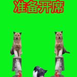 准备开席猪朋狗友6秒 绿幕直播特效视频