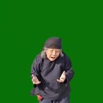 老太太跳舞4 绿幕直播特效视频