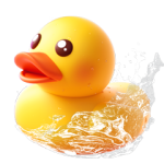 冲澡鸭 PNG透明礼物素材