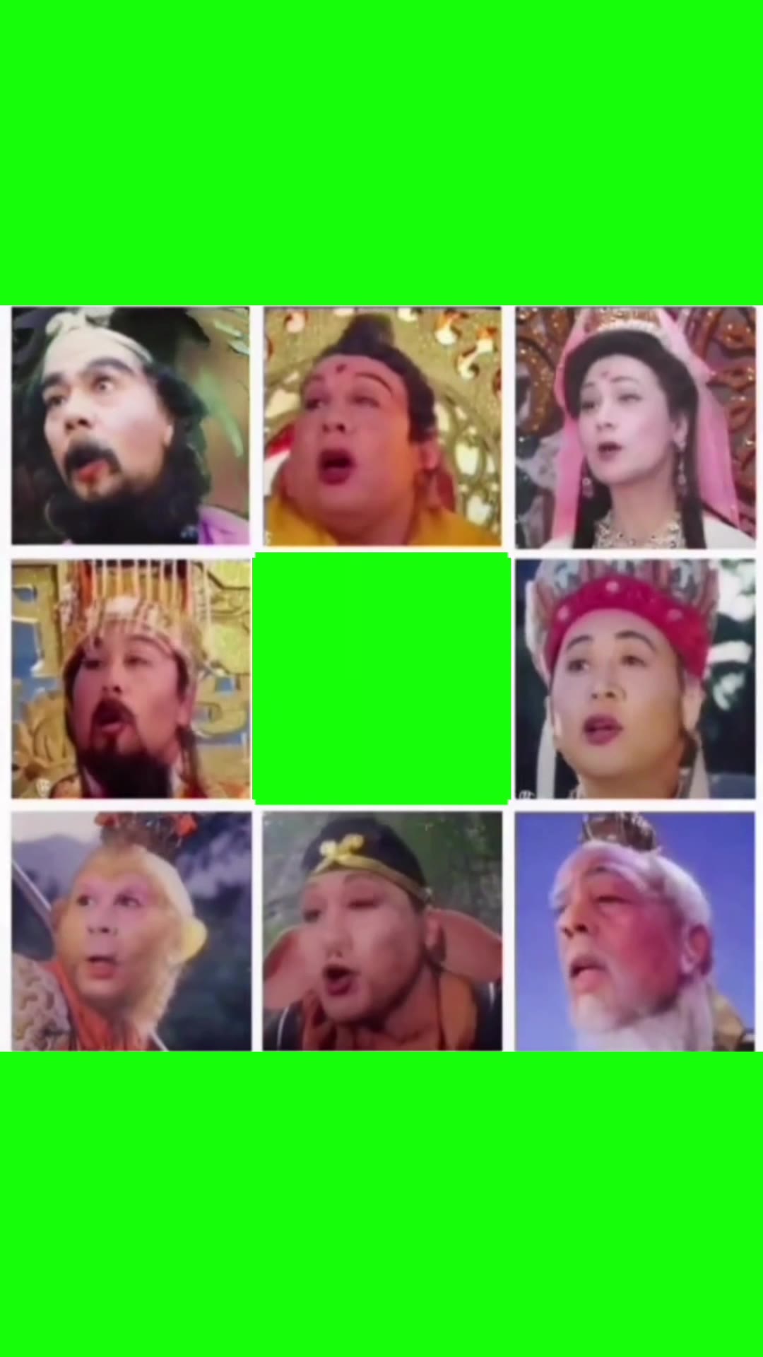 吗咿呀嘿 8人窗 8秒  绿幕直播特效视频