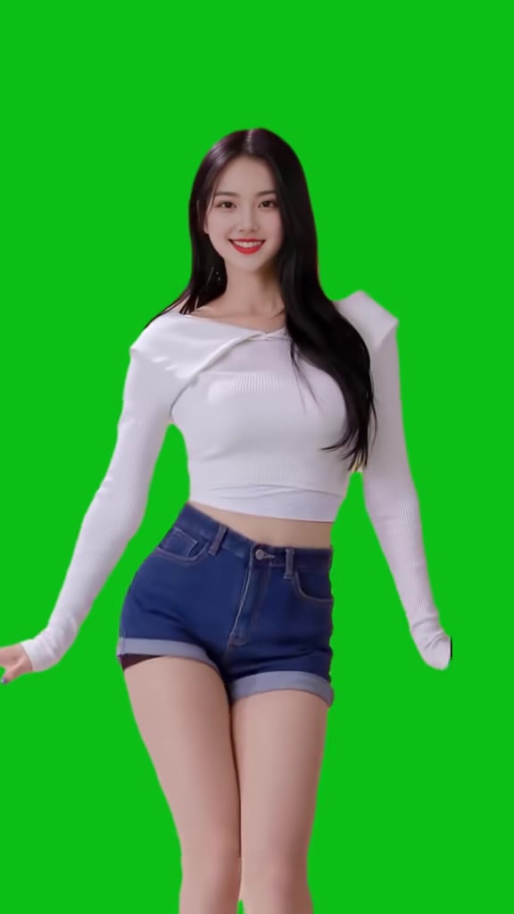 美女跳舞绿幕07 绿幕直播特效视频