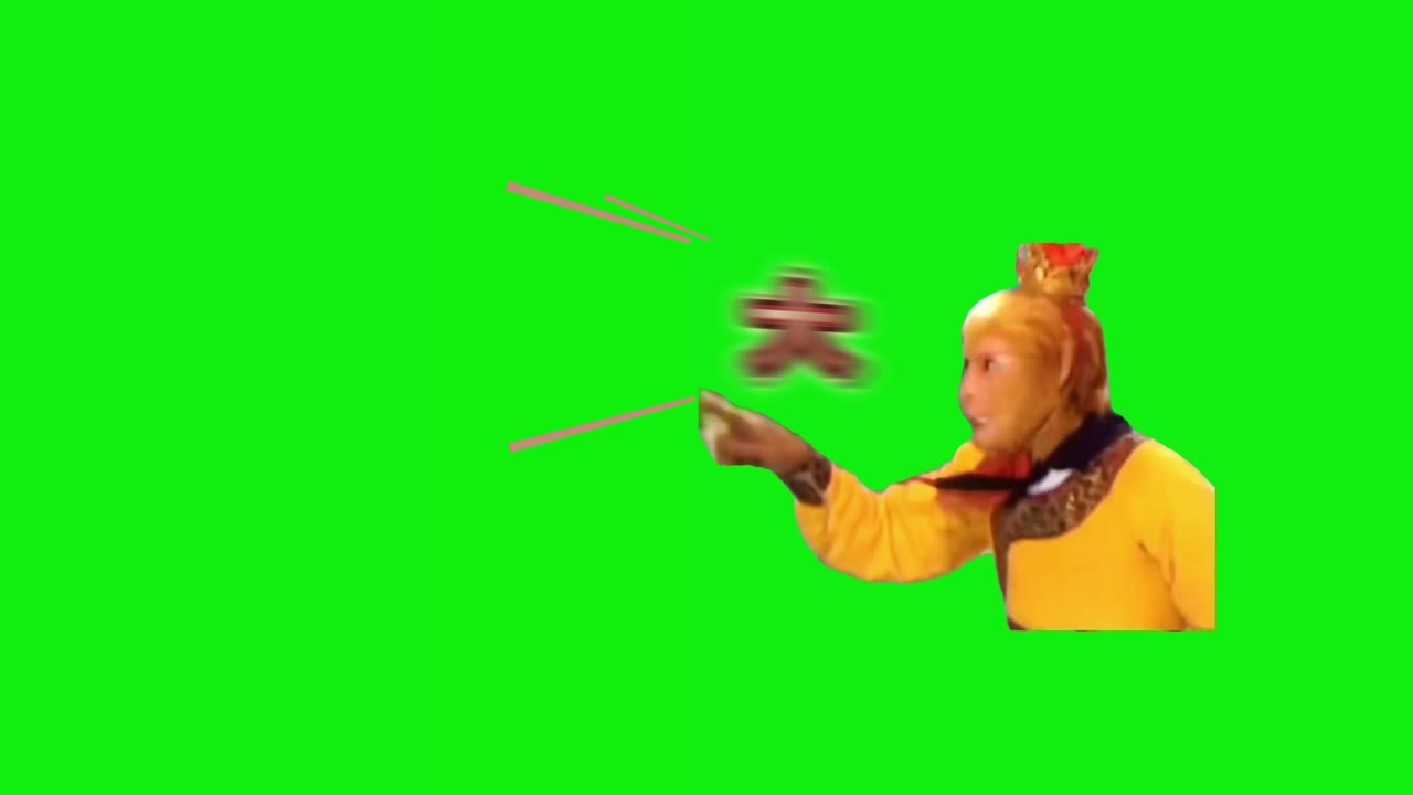 孙悟空 大 1秒 绿幕直播特效视频