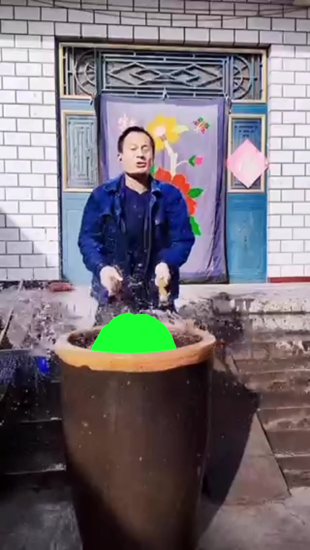 打地鼠 人形 14秒 绿幕直播特效视频