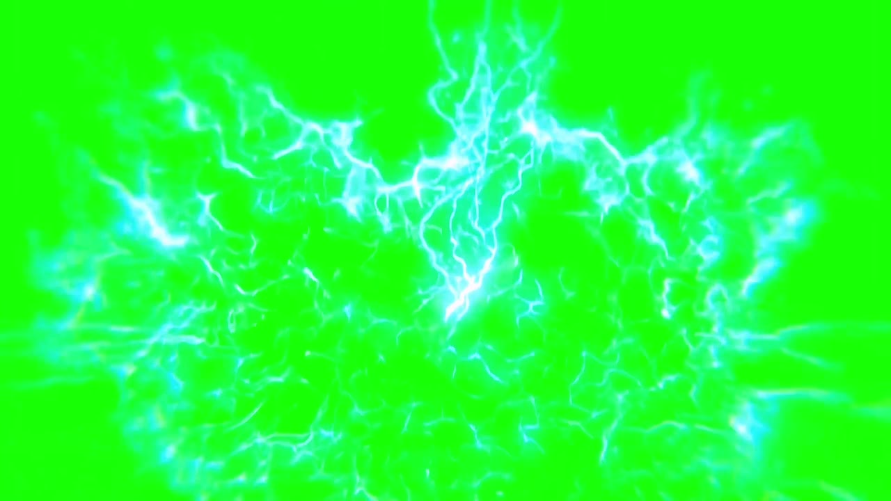 天降雷电 绿幕直播特效视频