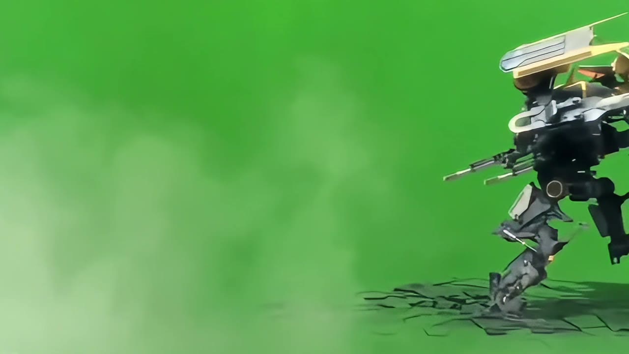机甲突袭 绿幕直播特效视频