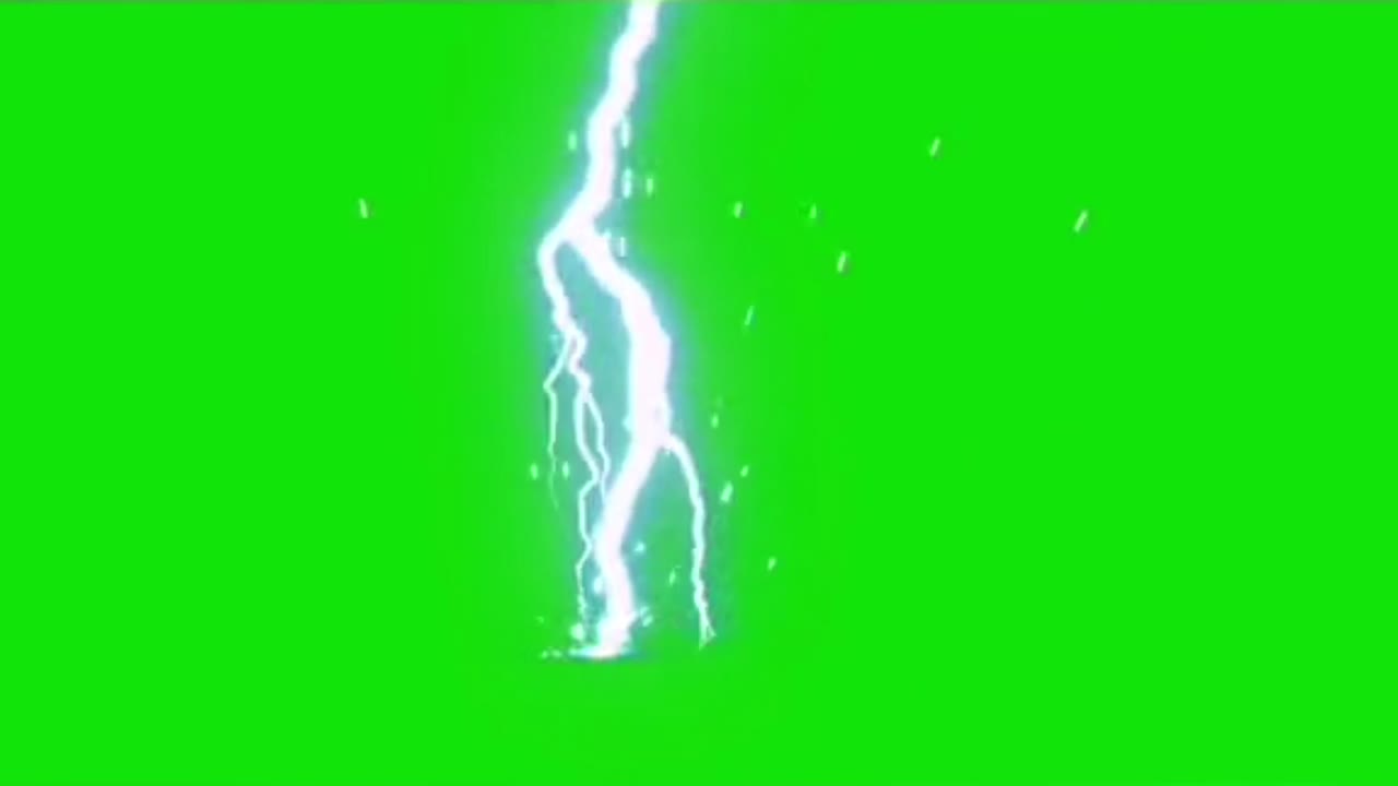 雷电 绿幕直播特效视频
