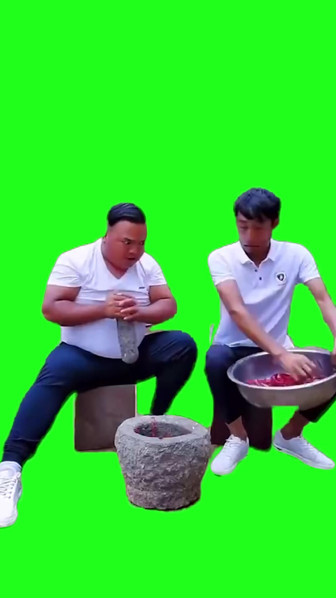 捣蒜+绿幕1 绿幕直播特效视频