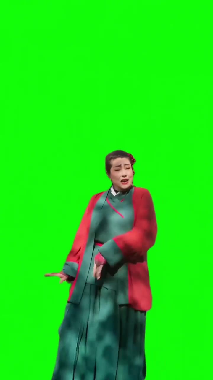 哇好帅 舞蹈 王婆 绿幕直播特效视频