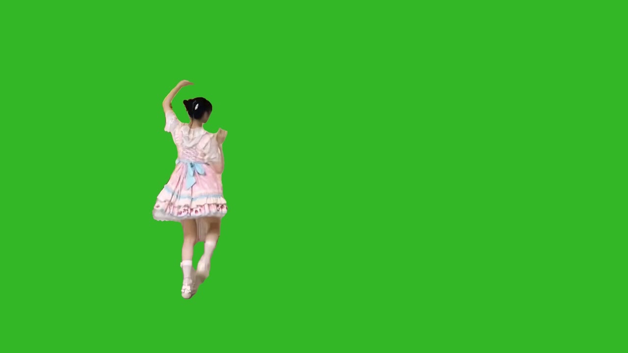 B日美女-左正蹬-最终-无女声 绿幕直播特效视频