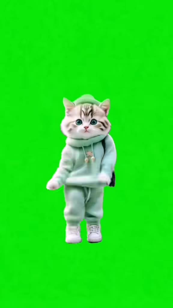 嘿嘿小土豆猫01 绿幕直播特效视频