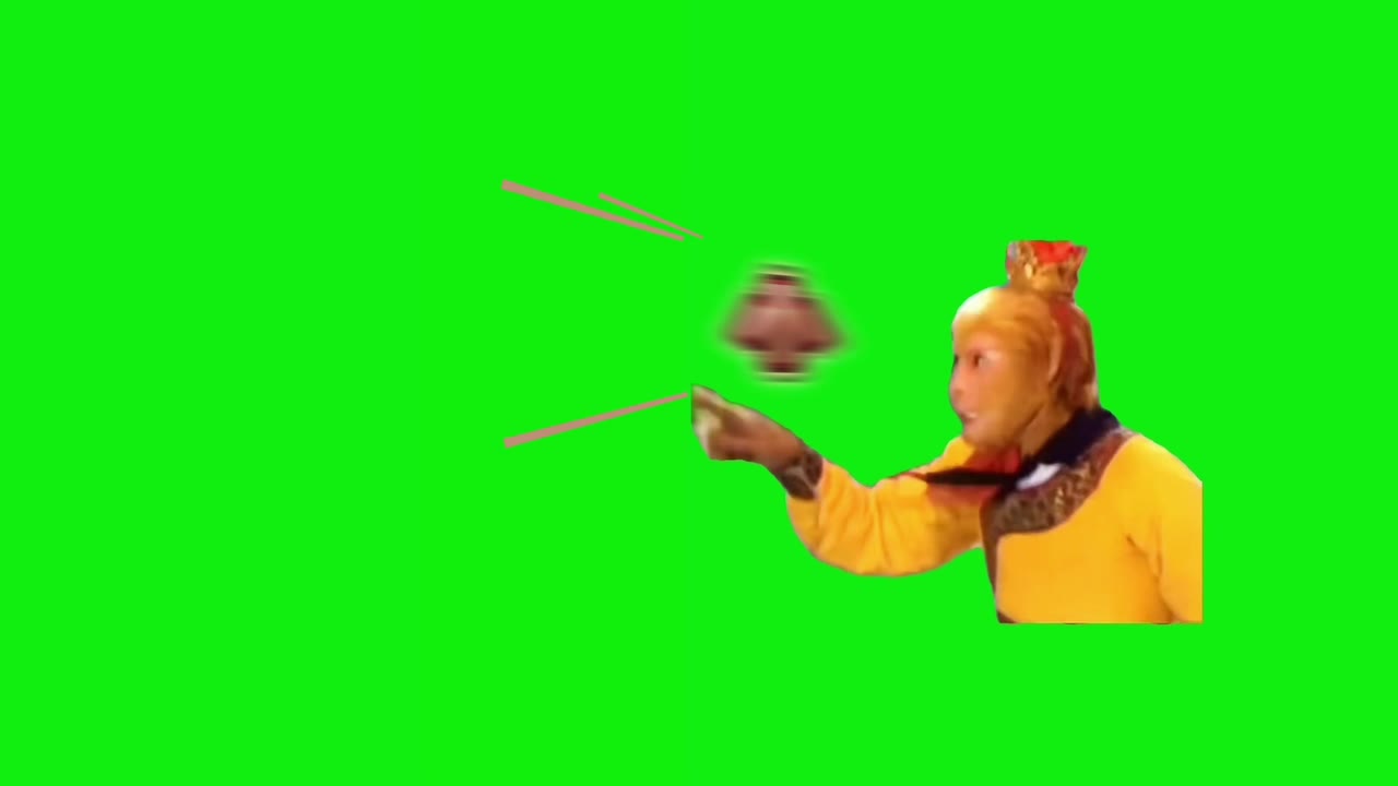 孙悟空  小 1秒 绿幕直播特效视频