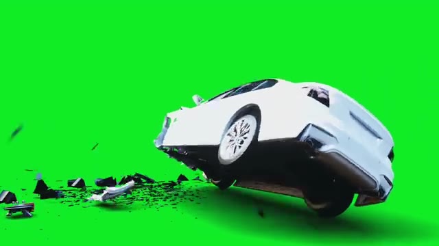 车祸 绿幕直播特效视频