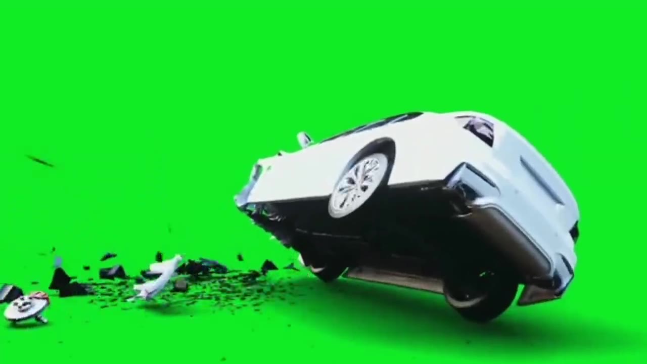 车祸2 绿幕直播特效视频