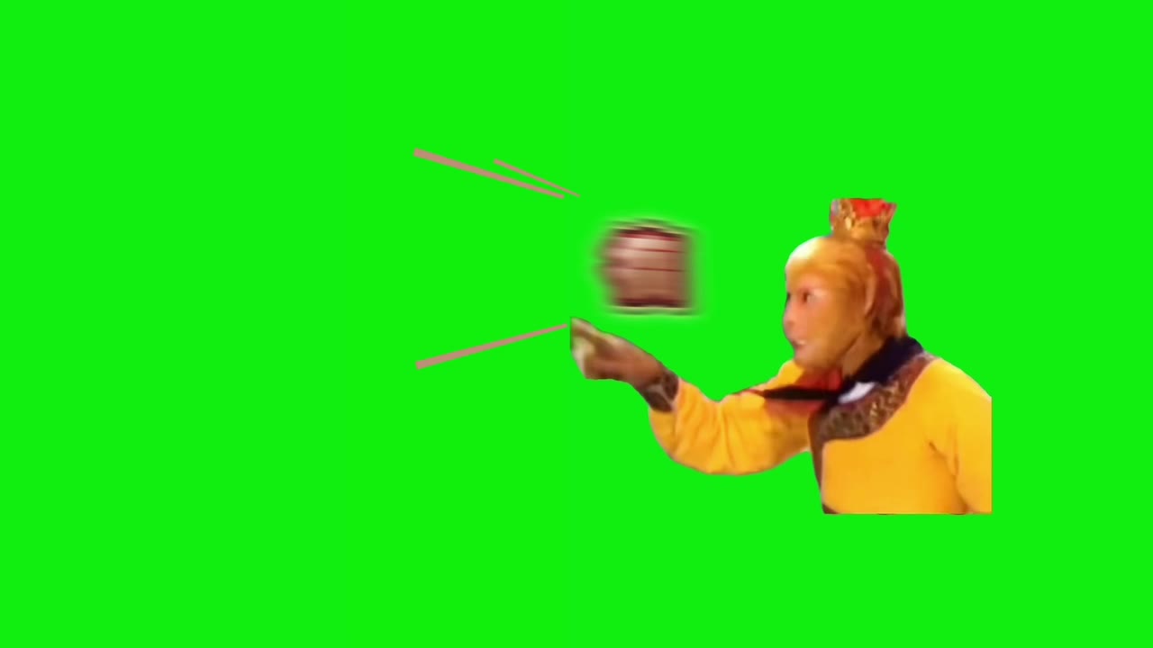 孙悟空 瘸 1秒 绿幕直播特效视频