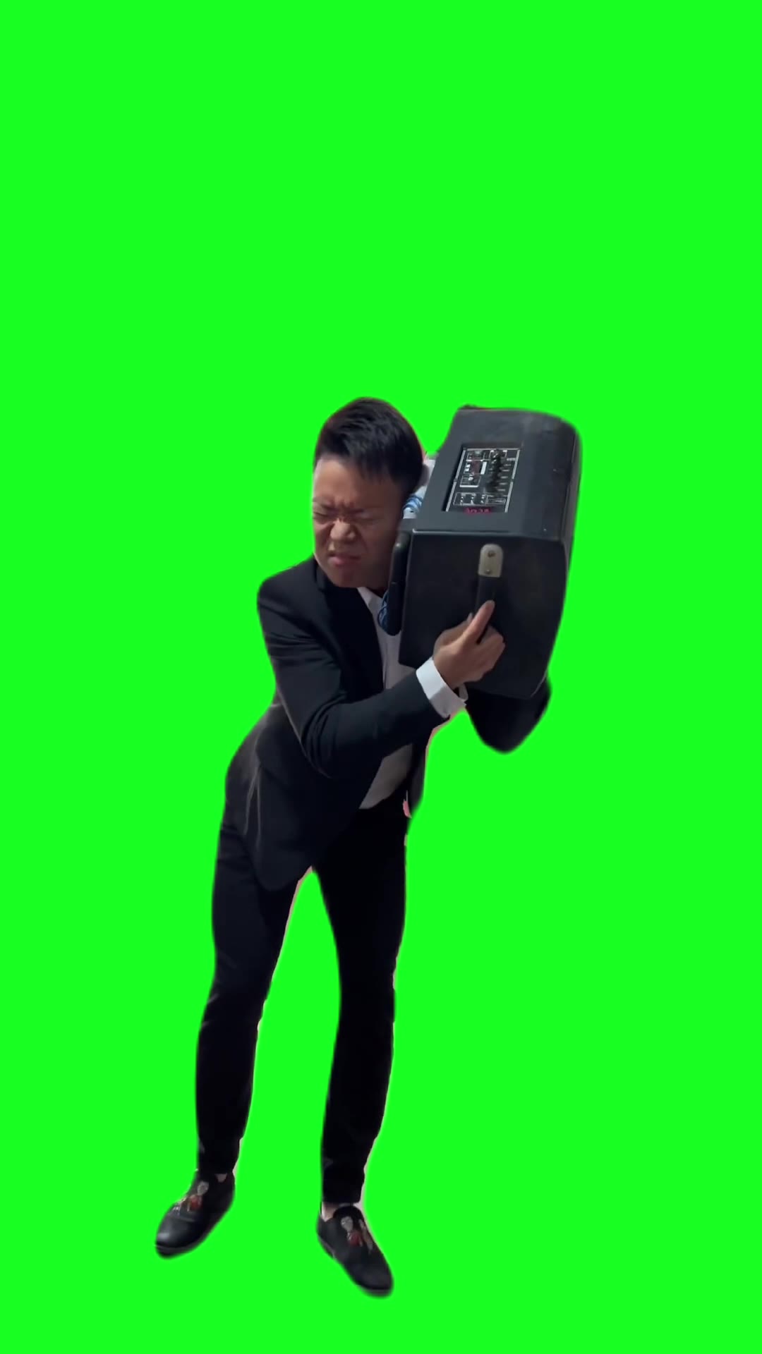 打歌扛音响 绿幕 绿幕直播特效视频
