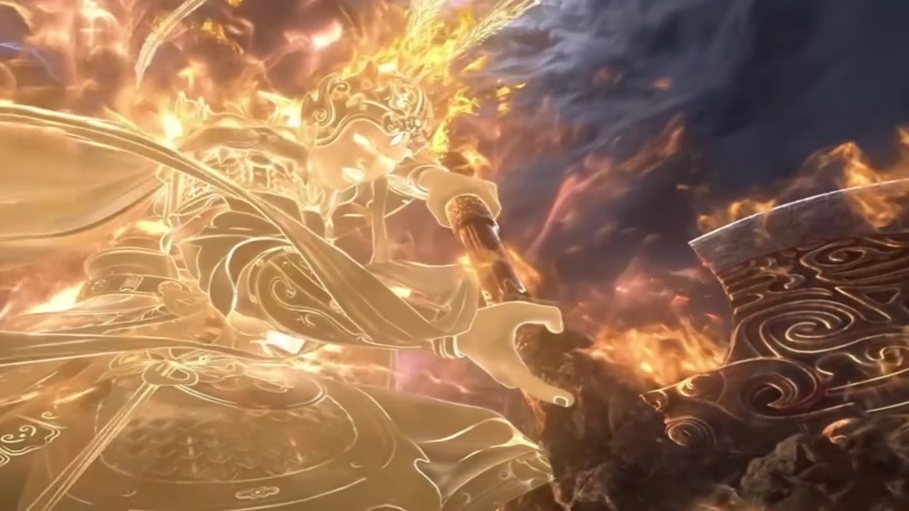 二郎神法天象地剑光版2 绿幕直播特效视频