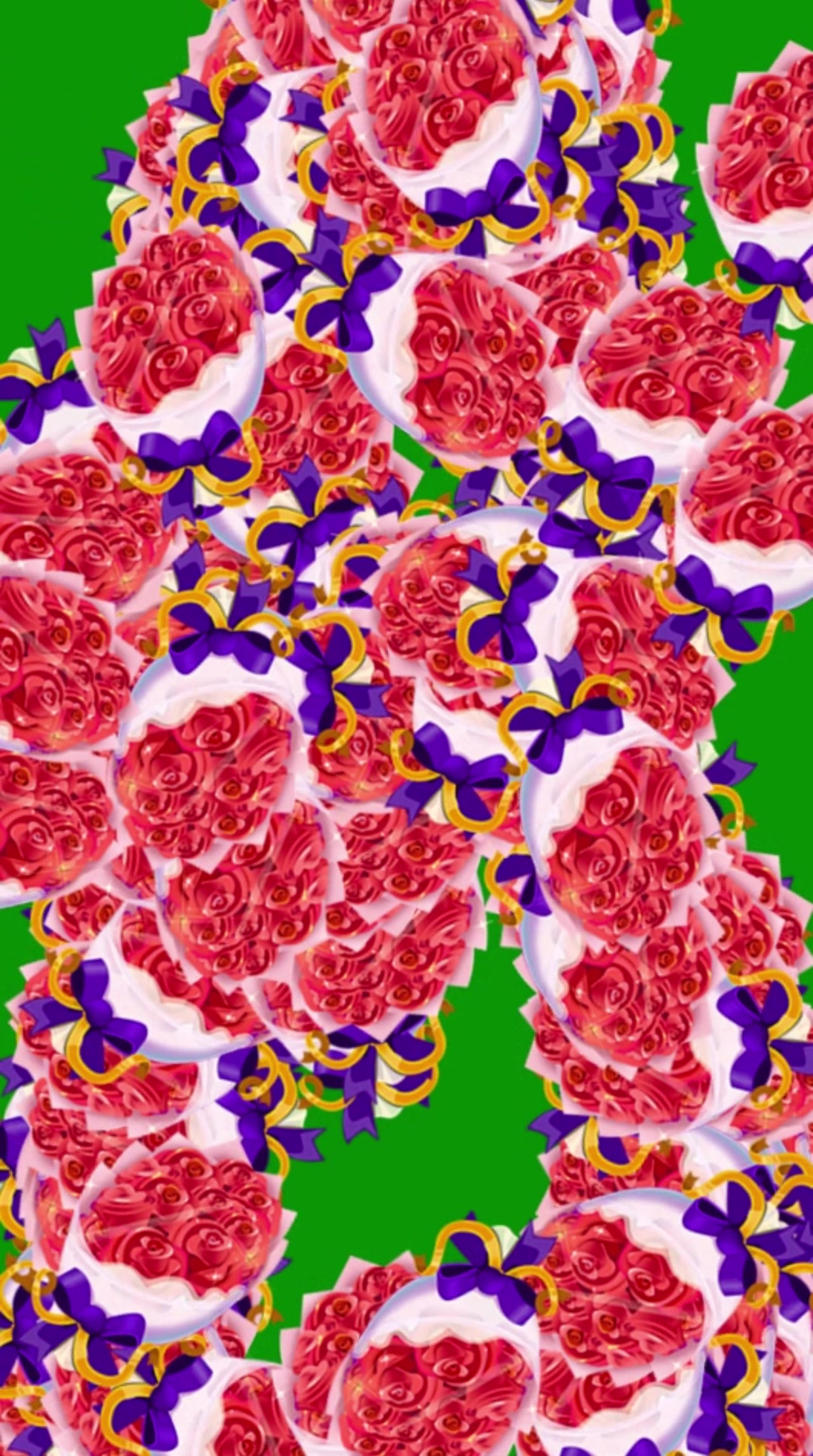 鲜花32x10 绿幕直播特效视频