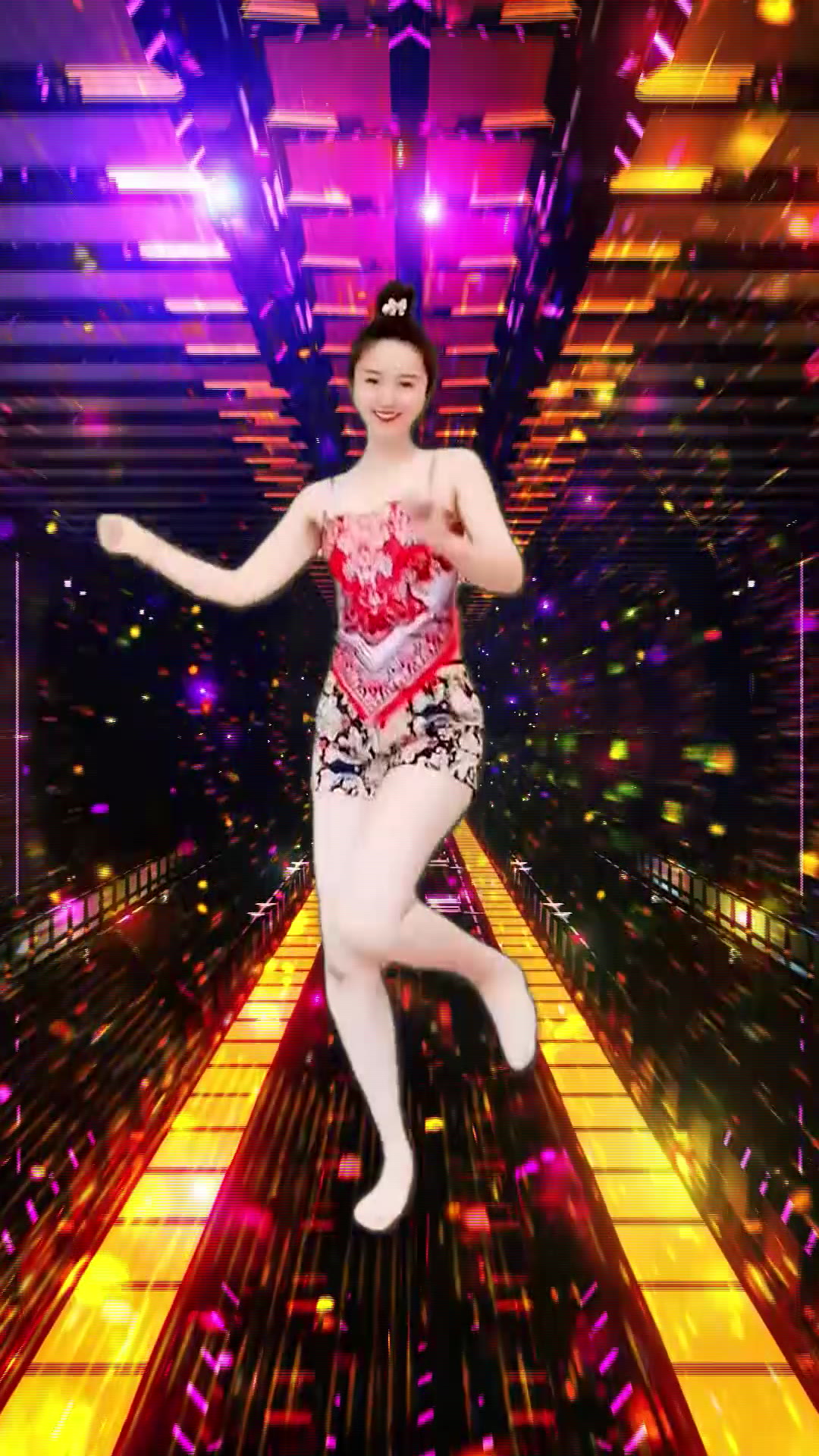 新舞蹈1 绿幕直播特效视频