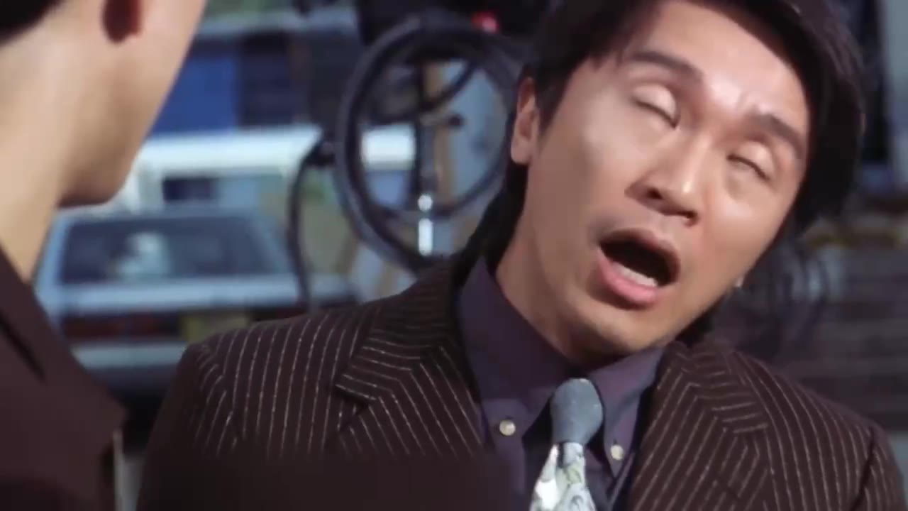 周星驰翻白眼 绿幕直播特效视频