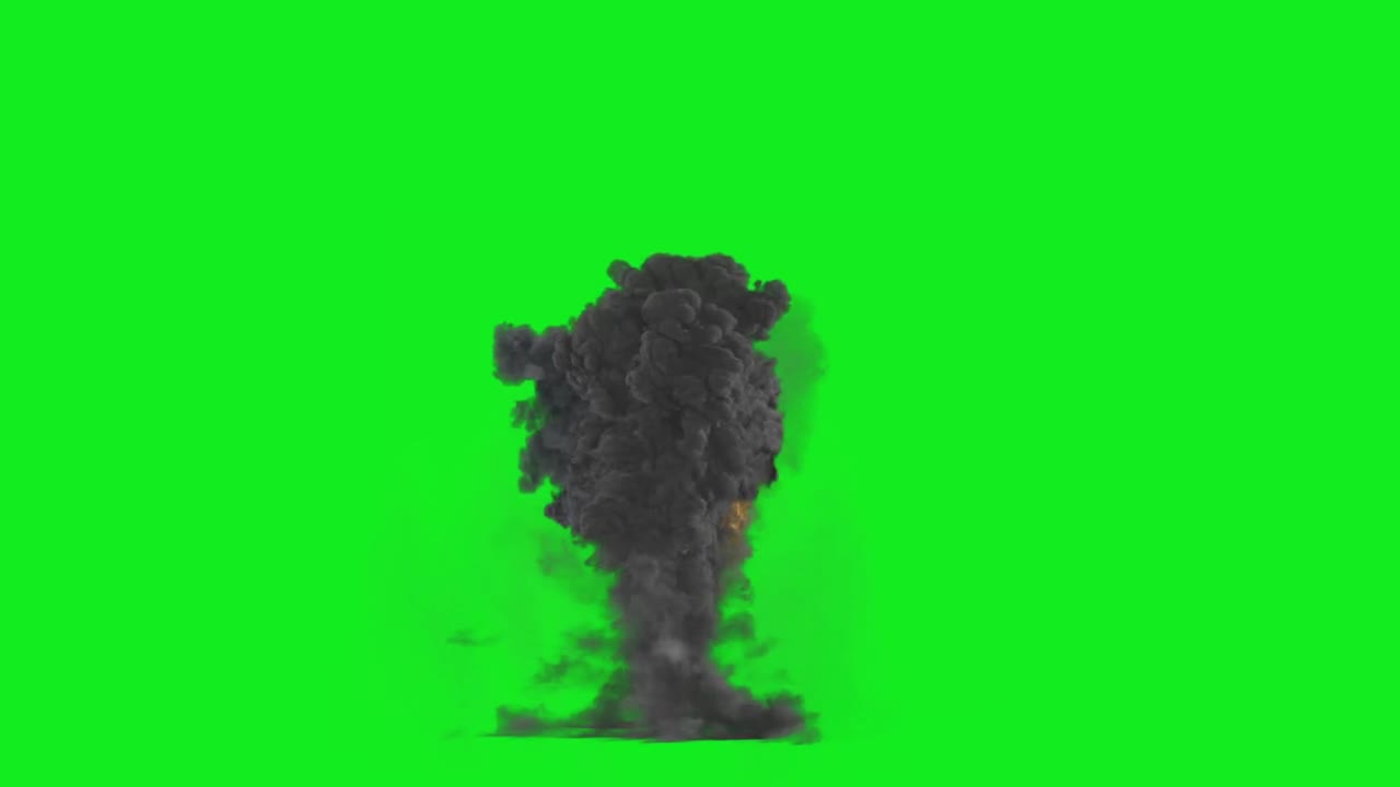 爆炸烟雾 绿幕直播特效视频